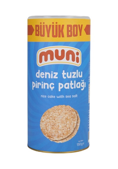 Muni Glutensiz Deniz Tuzu Patlağı Büyük Boy 150 G - 7 Adet Tarı