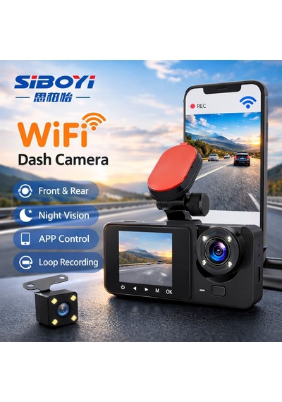 Ön İç Arka 3 Kameralı Wi-fi Gece Görüş, G-sensör Ve Park Modu Araç Kamerası-1709