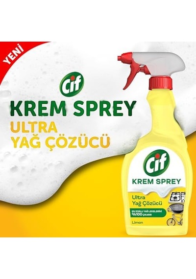 Krem Sprey Ultra Yağ Çözücü Yüzey Temizleyici Limon 750 Ml 0