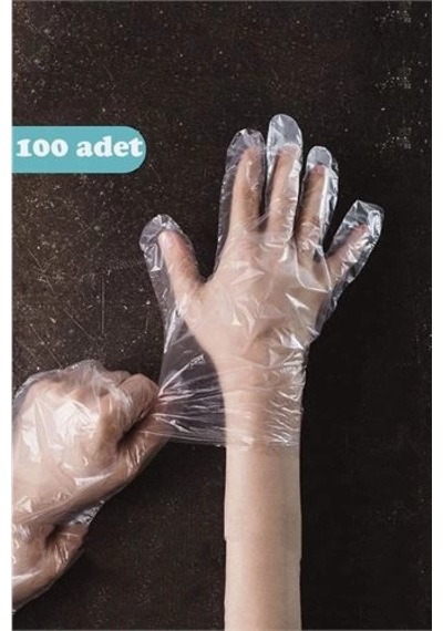 Tek Kullanımlık Şeffaf Eldiven 100 Adet 717561 Renkli