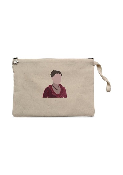 Enola Holmes Silhouette Krem Clutch Astarlı Cüzdan / El Çantası Krem