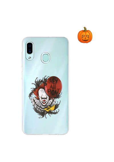Dali Design Samsung Galaxy A30 Uyumlu Şeffaf Kılıf Horror 1 Tasarımlı