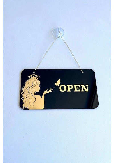 Open / Closed Kapı Tabelası Kuaför Ve Güzellik Salonları İçin Şık Tasarım