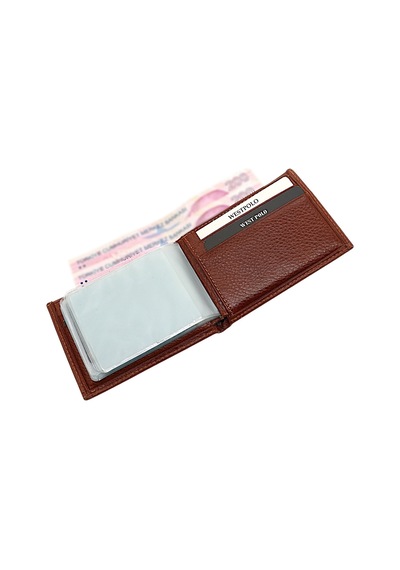 Westpolo Hakiki Deri Kağıt Para Ve Bol Şeffaf Kart Bölmeli Unisex Kartlık - 617 Taba