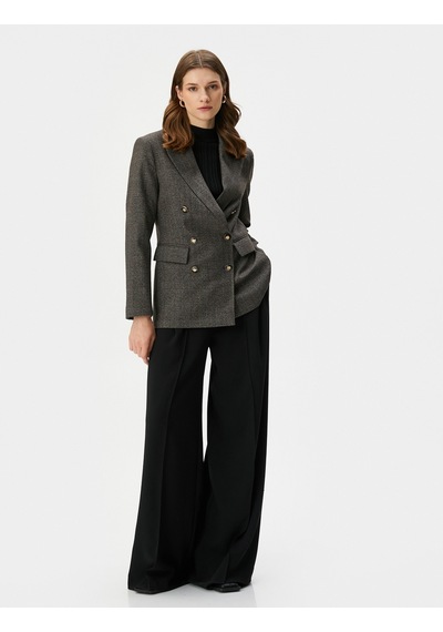 Koton Blazer Ceket Kruvaze Düğmeli Kapaklı Cepli Kahverengi Ekose 4wak50213uw 4WAK50213UW5C0 Kahverengi Koton Blazer Ceket Kruvaze Düğmeli Kapaklı Cepli Kahverengi Ekose 4wak50213uw 4WAK50213UW5C0 Kahverengi