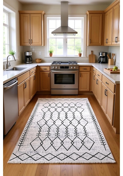 Blghome Kilim Desen Modern Halı Dekoratif Kilim gri