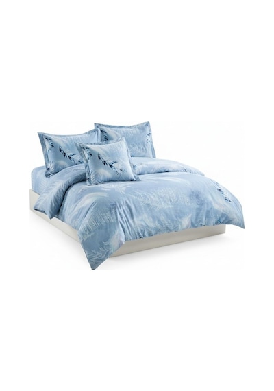 Özdilek Silver Snow Fitted Çaşaf Çift Kişilik Nevresim Takımı %100 Pamuk Ranforce Yumuşak Dokulu Mavi
