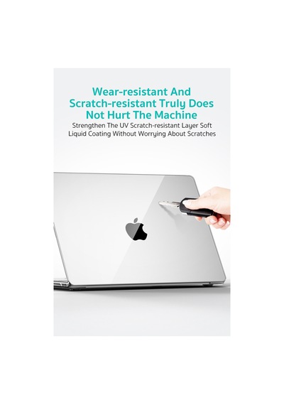 MacBook Air 13.6 İnç M2/m3 Uyumlu Ultra İnce Kristal Şeffaf Sert Kılıf A2681/a3113