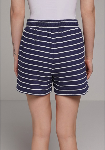 Colin's Colins Regular Fit Orta Bel Çizgili Kadın Lacivert Şort Cl1078836 Q1.v1 Nav