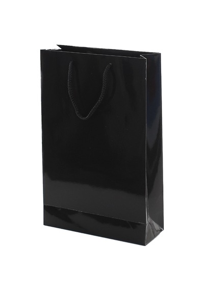 Parlak Siyah Karton Çanta 25Adet 32X38X11