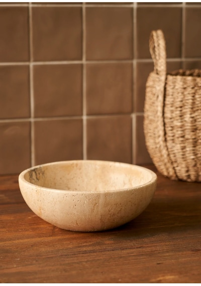 Bella Maison Ephesus Traverten Dekoratif Kase Naturel 20x7 Cm