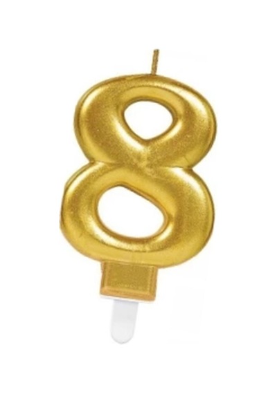 8 Rakam Mum Gold Renk Evimdeyokyok Altın