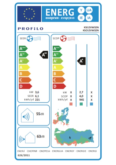 Profilo KSX12VW32N A++ 12.000 BTU Duvar Tipi Klima