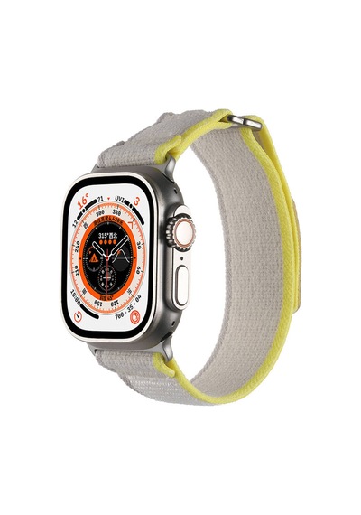 Apple Uyumlu Watch Ultra 49mm Hasır Kordon Krd-106 Strap Kayış
