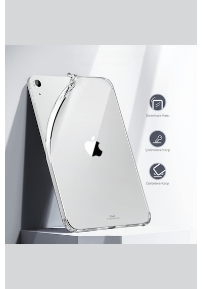 Apple Uyumlu iPad  11. Nesil 2025 A16 Çip Fuchsia Şeffaf Koruyucu Silikon Kapak Kılıf