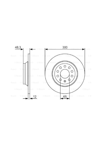 Volkswagen Tayron 1.5 E-tsı 2024-2025 Bosch Arka Disk 5 Bijon 300 Mm 2 Adet