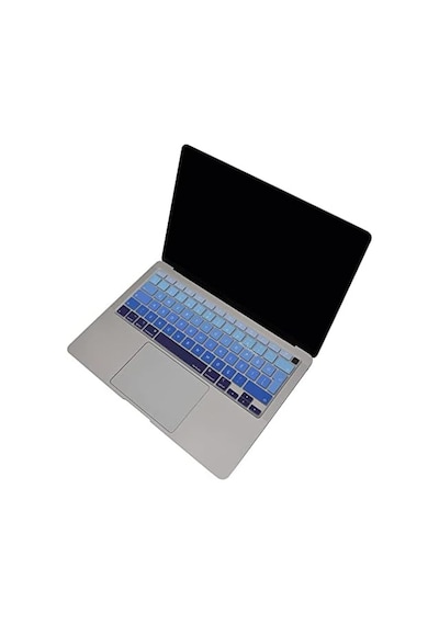 Türkçe Q Klavye Koruyucu Macbook Air A1932 A2179 A2337 M1 Uyumlu Uk Iso Ters L Enter Ultra İnce Silikon Keyboard Cover Lacivert Mavi