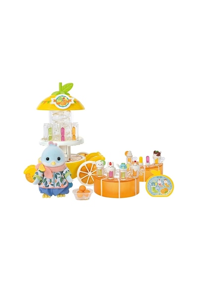 5861 Sylvanian Families Citrus Kuş Ailesi Meyve Suyu Standı +3 Yaş Çok Renkli
