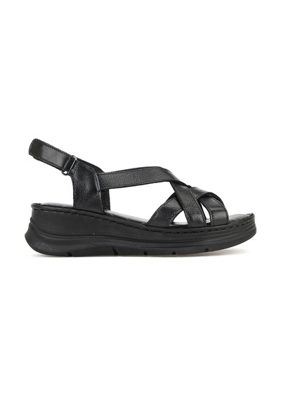 Ziya Kadın Hakiki Deri Konfor Sandalet 1611051z041 Siyah 1611051z041 000 36