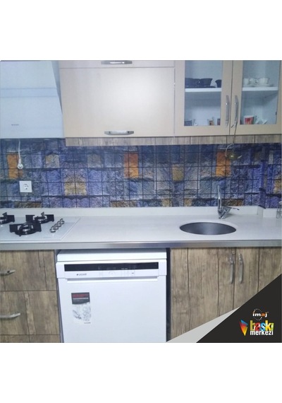 İbm4160 Mutfak Tezgah Arası Kendinden Yapışkanlı Folyo Kaplama Taş Desen 60cmx100cm