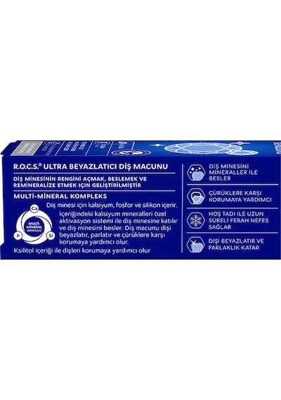Rocs Ultra Whitening Ekstra Beyazlatıcı Diş Macunu 94 G