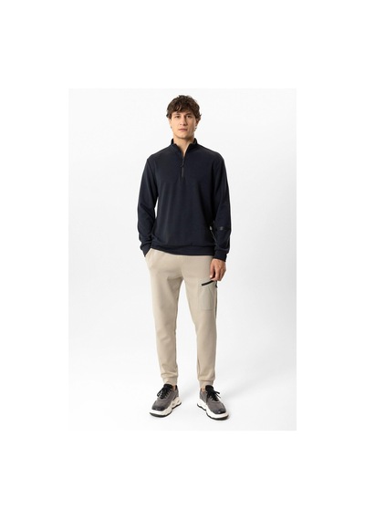 Backandbond Antrasit Regular Fit Dik Yaka Yarım Fermuarlı Sweatshirt
