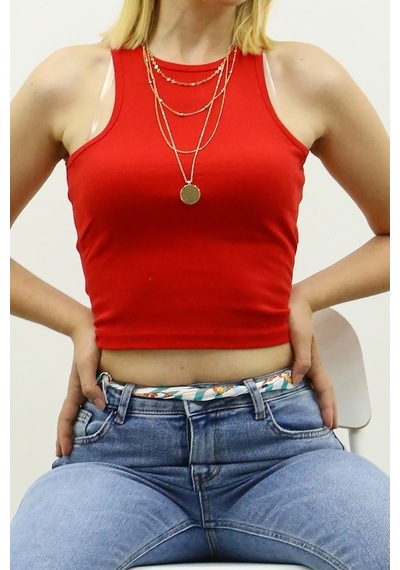 Madmext Mad Girls Kırmızı Crop Top Mg361 (472441923)