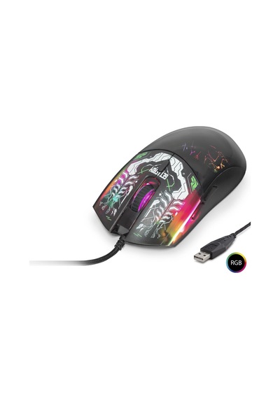 Ergonomik Rgb Oyun Mouse 7200 Dpı Siyah Graffiti Desenli