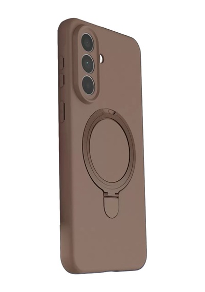 Samsung Galaxy A57 5g Regal Magsafe Standlı Kapak - Çöl Titanyum renkli