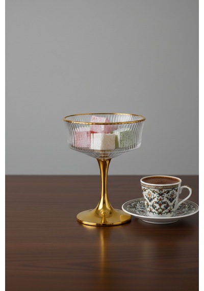 Line Metal Ayaklı Sunumluk 6 Lı Gold Altın