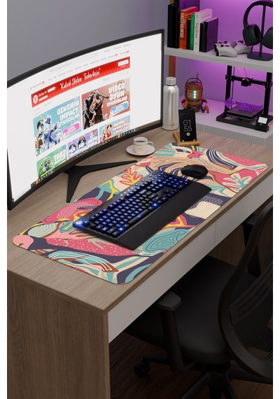Kumaş Kaymaz Dikişli Kauçuk Oyuncu Mousepad V4 - 90x40 Xxl Gaming Mouse Pad Fare Altlığı
