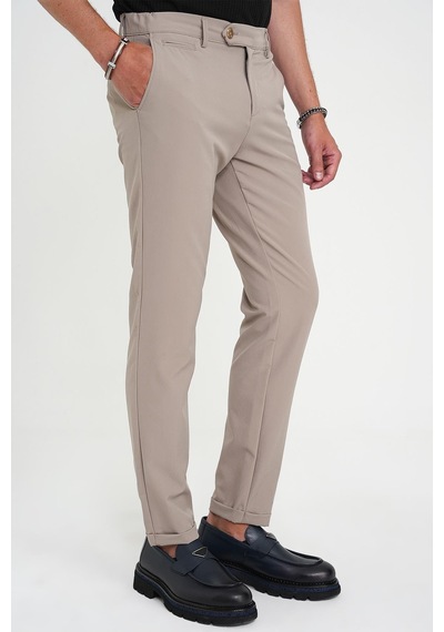 Efor Comfort Fit Beli Lastikli Esnek Vizon Spor Pantolon P 1189 Vizon