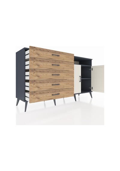 Hyperion Konsol 2 Raflı 5 Çekmeceli 2 Kapaklı 176x44x99 Antrasit- Antrasit-aytaşı/çam Hyperion Konsol 2 Raflı 5 Çekmeceli 2 Kapaklı 176x44x99 Antrasit- Antrasit-aytaşı/çam