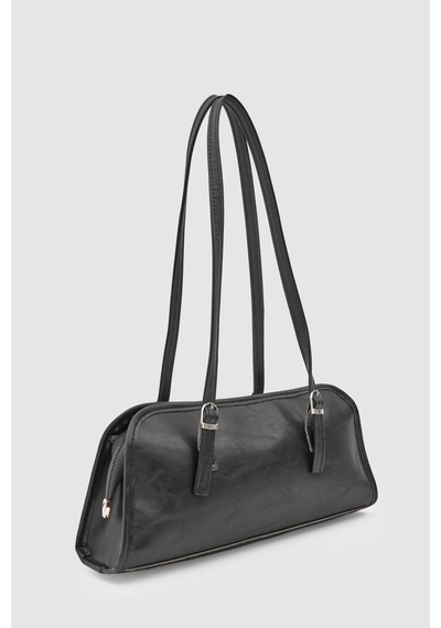 Shule Bags Vanity Baget Çanta Siyah Siyah