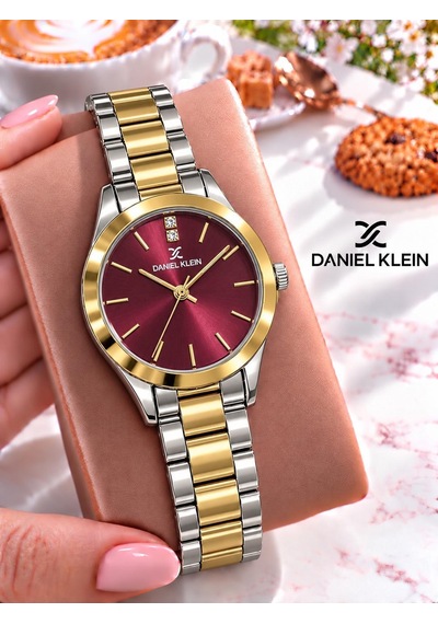 Daniel Klein Çelik Kordon 30 Mt Suya Dayanıklı Özel Tasarım Kadın Kol Saati + Bileklik Vs.blkt.1278 Sarı