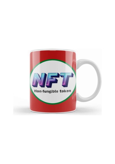 Non Fungible Token Nft Crypto Currency Mining Gıft Bitcoin Ethereum Kupa Bardak Porselen Karışık