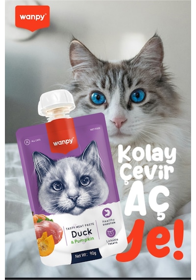 12li 4 Lezzet Taze Kedi Et Ezmesi Kedi Ödülü Çevir Aç Kapak 12 X 90gr