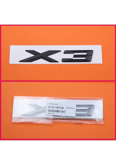Bmw X3 Siyah Bagaj Yazı Logo 175Mm