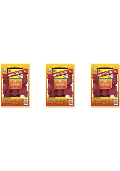 Yüksek Proteinli Kurutulmus Dana Füme Et 100 Gr. Üçlü Paket Toplam 300 Gr.