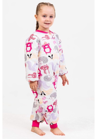 Babymod Elyaf Dolgulu 2,5 Tog Pamuklu Penye Astarlı Kız /erkek Çocuk Uyku Tulumu Pembe