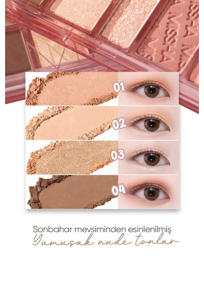 Mat Ve Işıltılı Tonlar Barındıran Far Paleti Missha Mood Moment Palette 3 The Cute Things 3