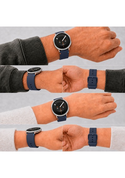 Samsung Galaxy Uyumlu Apple Watch Uyumlu 9 44mm 40mm İle  Metal Tokalı Spor Silikon Kordon