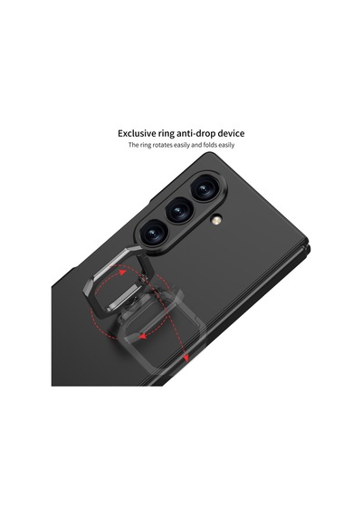 Teleplus Samsung Galaxy Uyumlu Z Fold 8 Ultra Kılıf Kıpta Flip Ring Kamera Korumalı Kapak