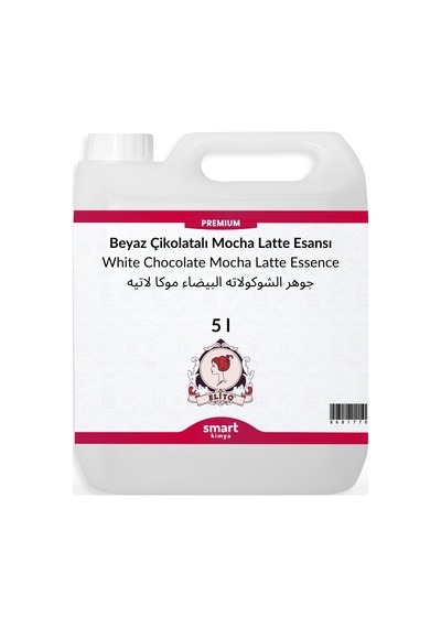 Premium Beyaz Çikolatalı Mocha Latte Esansı 5 Litre Beyaz Çikolata