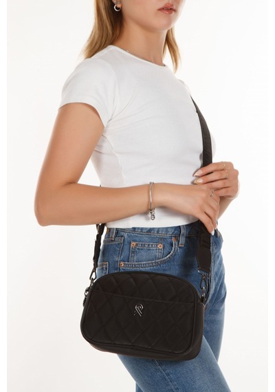 Newish Polo Kadın Çapraz Askılı Omuz Çantası New235 - Siyah