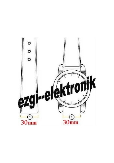 30Mm Beyaz Deri Saat Kayışı Diesel Model Saat Kordonu