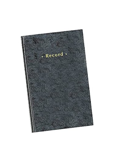 886673 Blue Marbled Hardcover Record Book, 11-3/4 X 7-1/4