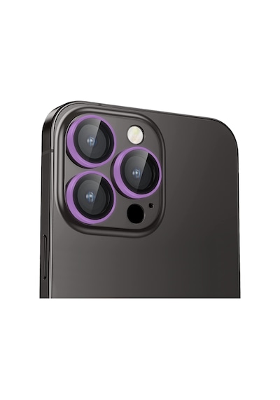Buff Apple Uyumlu iPhone 15 Pro Max / 15 Pro Neon Metal Lens Koruyucu Mor