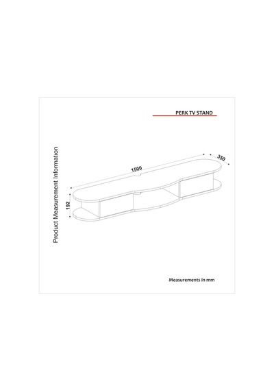 Perk Tv Stand Antrasit - Sepet 150 Cm Diğer