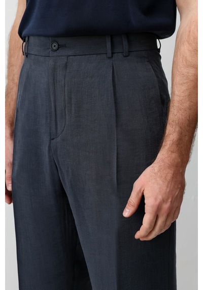 Antioch Lyocell Relaxed Fit Pileli Erkek Pantolon Lacivert